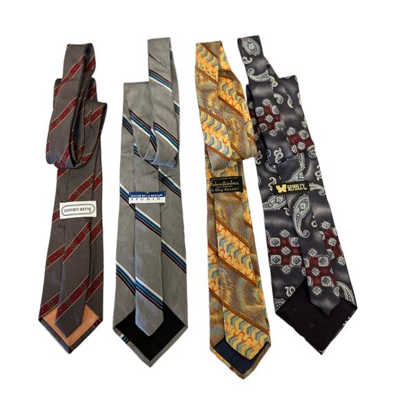 Oscar de la Renta, Geoffrey Beene, Oleg Cassini & Wembley tie bundle - Picture 2 of 2